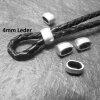 10 metal Sliderbeads 11x7 mm, Jet Hematite