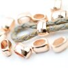 10 metal Sliderbeads 11x7 mm, Rosegold