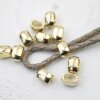 10 metal Sliderbeads 11x7 mm, Gold