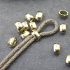 10 Metall Schiebeperlen 11x7 mm, Gold