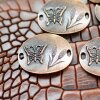 5 Butterfly Charms Connector, Love Charms, Antique Copper