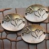 5 Double Heart Love Connector Antique Copper