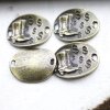 5 Luck Cowboy Boot Bracelet Connector, Artisan Charms Antique Brass