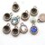 10 Pendant cups for 8 mm Chatons Swarovski Crystals, Antique Copper