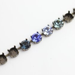 8 mm Ketten Fassung  für Swarovski und Preciosa Kristalle Altmessing