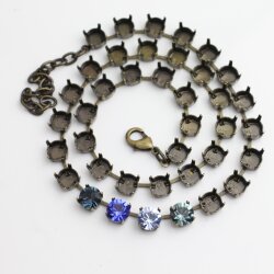 Antique Bronze Empty cup chain necklace for 8 mm Swarovski and Preciosa Crystals