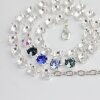 8 mm ss39 Empty cup chain necklace for Swarovski and Preciosa Crystals Silver