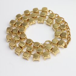 Ketten Fassung  für 8 mm Chatons Swarovski und Preciosa Kristalle Gold