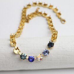 Ketten Fassung  für 8 mm Chatons Swarovski und Preciosa Kristalle Gold