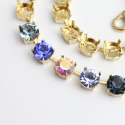 Ketten Fassung  für 8 mm Chatons Swarovski und Preciosa Kristalle Gold
