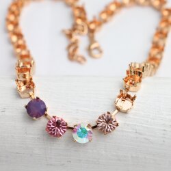 Rose Gold Empty cup chain necklace for 8 mm Swarovski and...