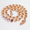 Rose Gold Empty cup chain necklace for 8 mm Swarovski and Preciosa Crystals