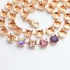 Rose Gold Empty cup chain necklace for 8 mm Swarovski and Preciosa Crystals