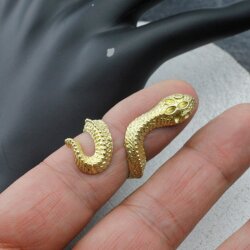 Raw Brass Snake Ring