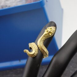 Raw Brass Snake Ring