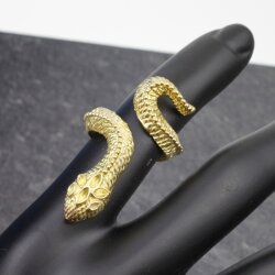 Raw Brass Snake Ring