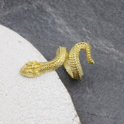 Raw Brass Snake Ring