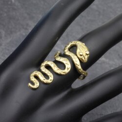 Raw Brass Snake Ring