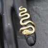 Raw Brass Snake Ring