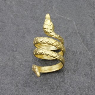 Raw Brass Snake Ring