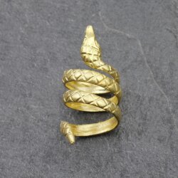 Raw Brass Snake Ring