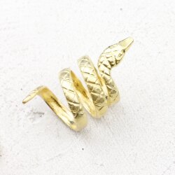 Raw Brass Snake Ring