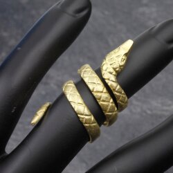 Raw Brass Snake Ring