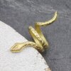 Raw Brass Snake Ring