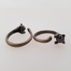 Cat Ring, Adjustable Ring, Antique Brass