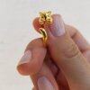 Katzen Ring,Tier Ring, Tier Wickelring, Gold