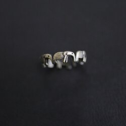 Elefanten Ring, Tiere Ring, altmessing