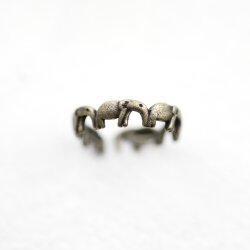 Elephant wrap ring, Animal ring, Antique Brass