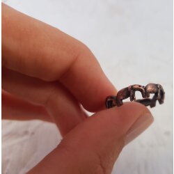 Elephant wrap ring, Animal ring, Antique Copper