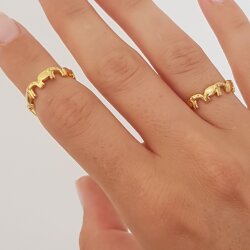 Elephant wrap ring, Animal ring, Gold