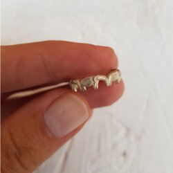 Elephant wrap ring, Animal ring, Rose Perlmutt