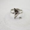 Walflosse Ring, altsilber