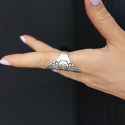 Flower Ring, Boho Silver Ring
