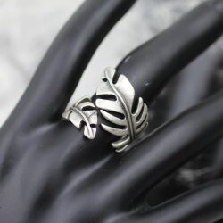 Leaf Ring, Tropical Leaf Ring, Silver Ring