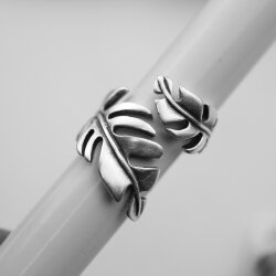 Leaf Ring, Tropical Leaf Ring, Silver Ring