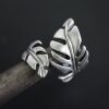 Leaf Ring, Tropical Leaf Ring, Silver Ring