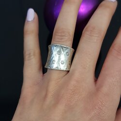 Silberring Tierpfote Ring, altsilber