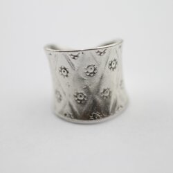 Flower Ring, Boho Silver Ring