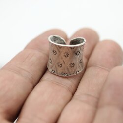 Flower Ring, Boho Silver Ring