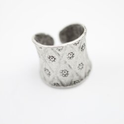 Flower Ring, Boho Silver Ring