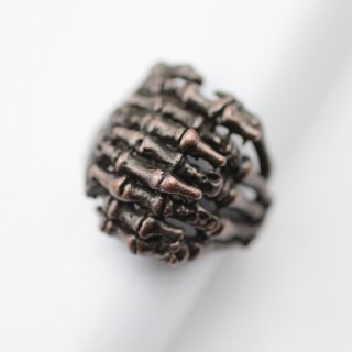 Skeleton Ring, Gothic Ring, Antique Copper