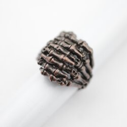 Skeleton Ring, Gothic Ring, Antique Copper