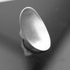 Oval Ring, Silber Ring, altsilber