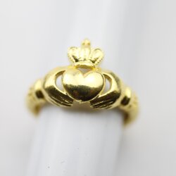Irischer Claddagh Ring, keltisch Ring Gold