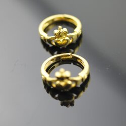 Irischer Claddagh Ring, keltisch Ring Gold