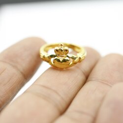 Irischer Claddagh Ring, Celtic Ring Gold